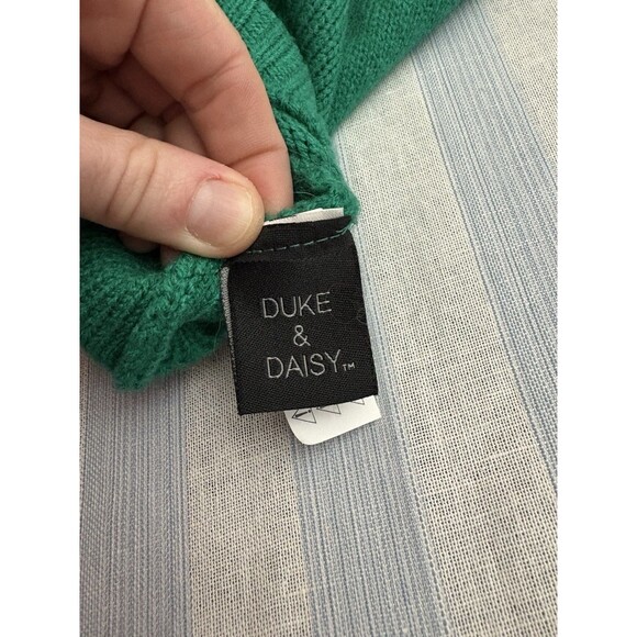 Christmas Dog Sweater Duke & Daisy Size Large Merry Woofmas Green Photo Shoot - Picture 3 of 7